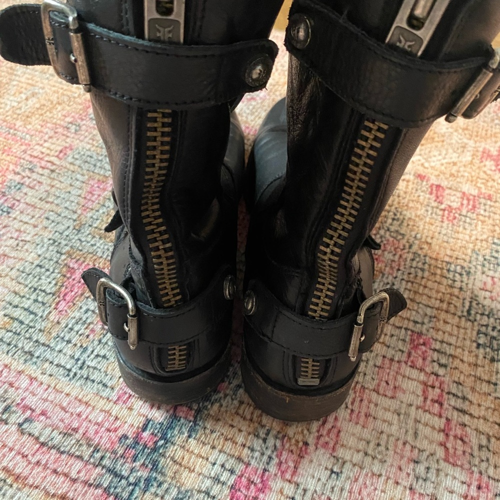 Frye Veronica Black Leather Boots